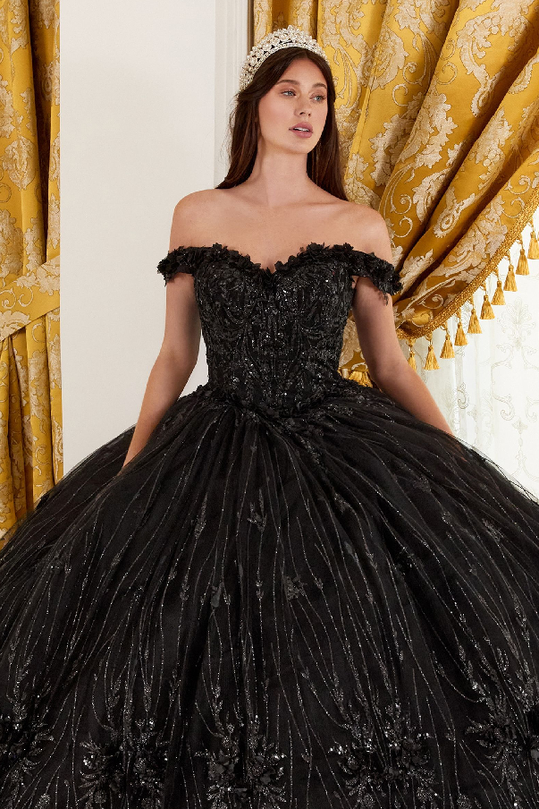 Off The Shoulder Quinceañera Floral Ball Gown