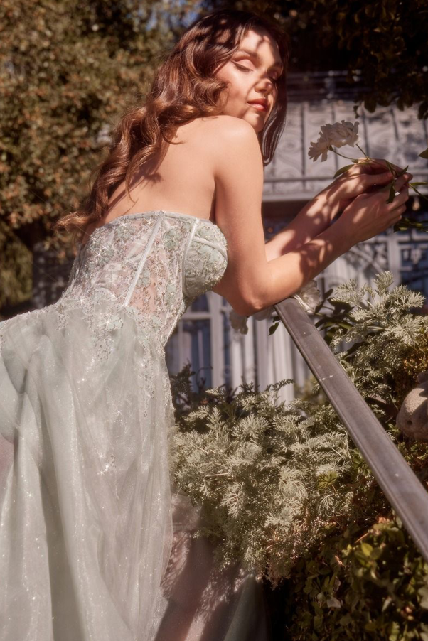 Tulle Daisy Asymmetric A-Line Gown