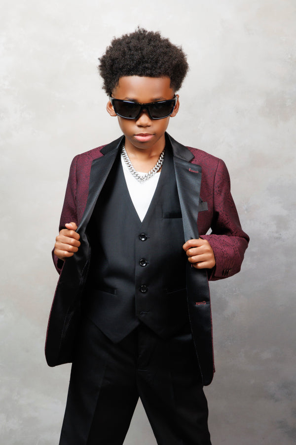 Burgundy Prestige Boys’ Suit
