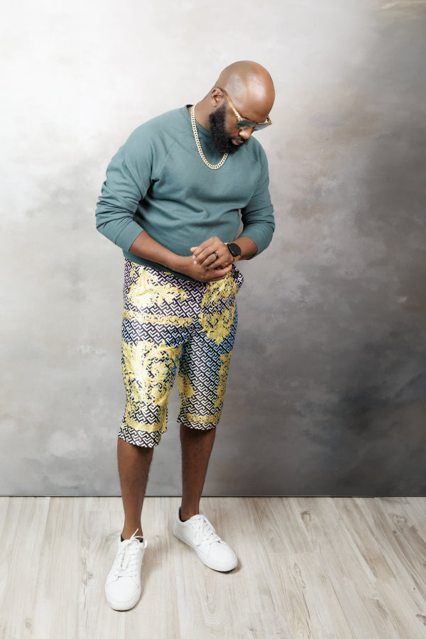 Regal Mosaic Print Shorts