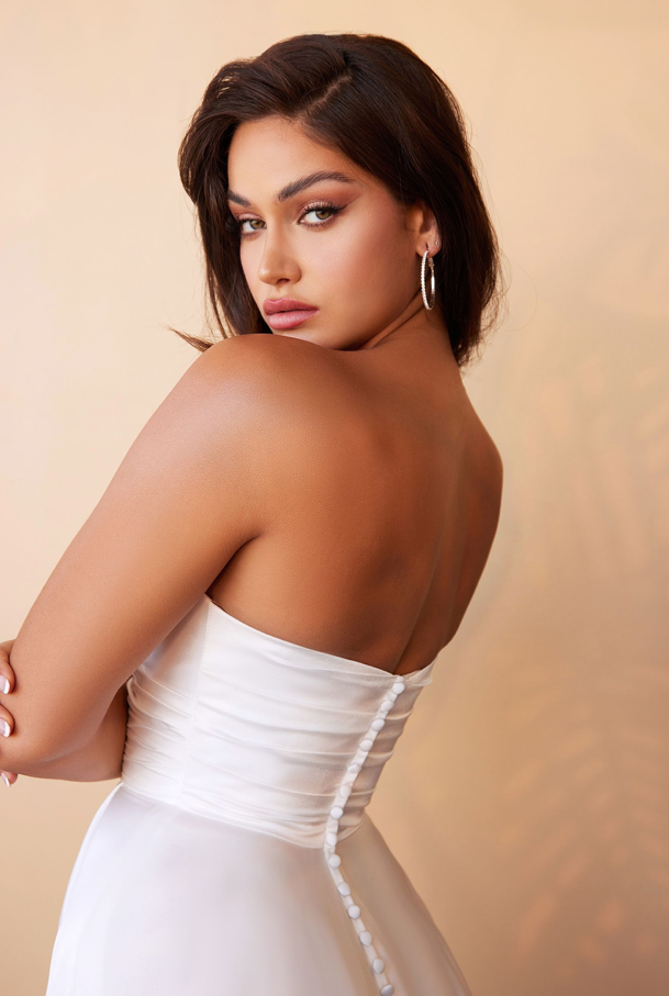 Satin Strapless Bridal Ball Gown