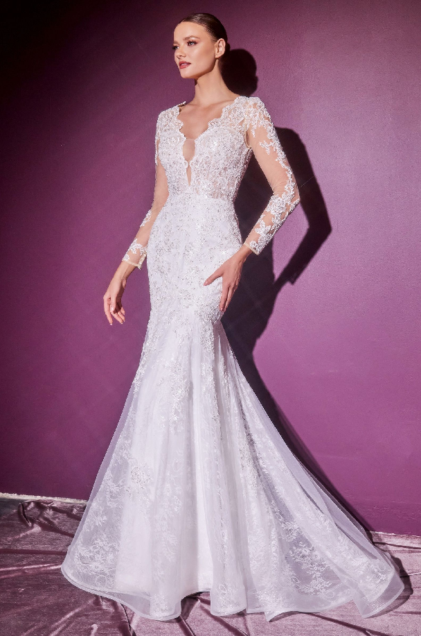 Layered Lace Mermaid Bridal Gown