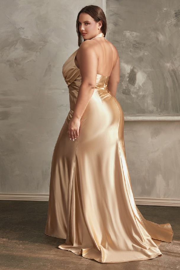Halter Satin Gown