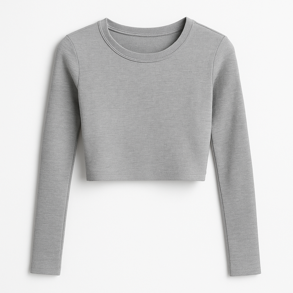 Cropped Long Sleeve Shirt