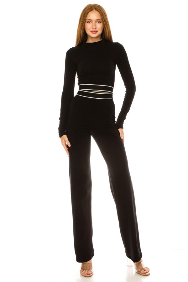 Double Waistband Two-Piece Set