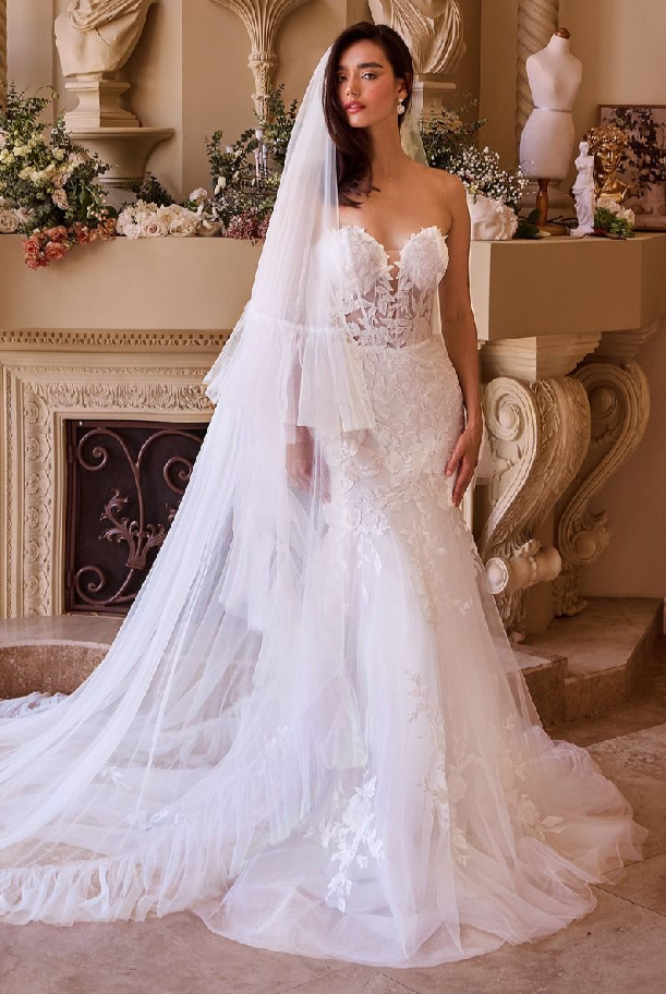Couture Riffle Edge Two-Tier Veil