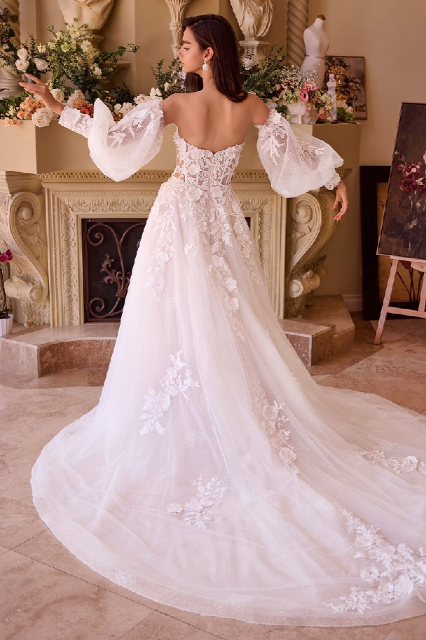 Lace Appliquéd Wedding Ball Gown