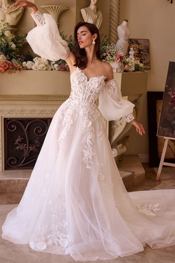Lace Appliquéd Wedding Ball Gown