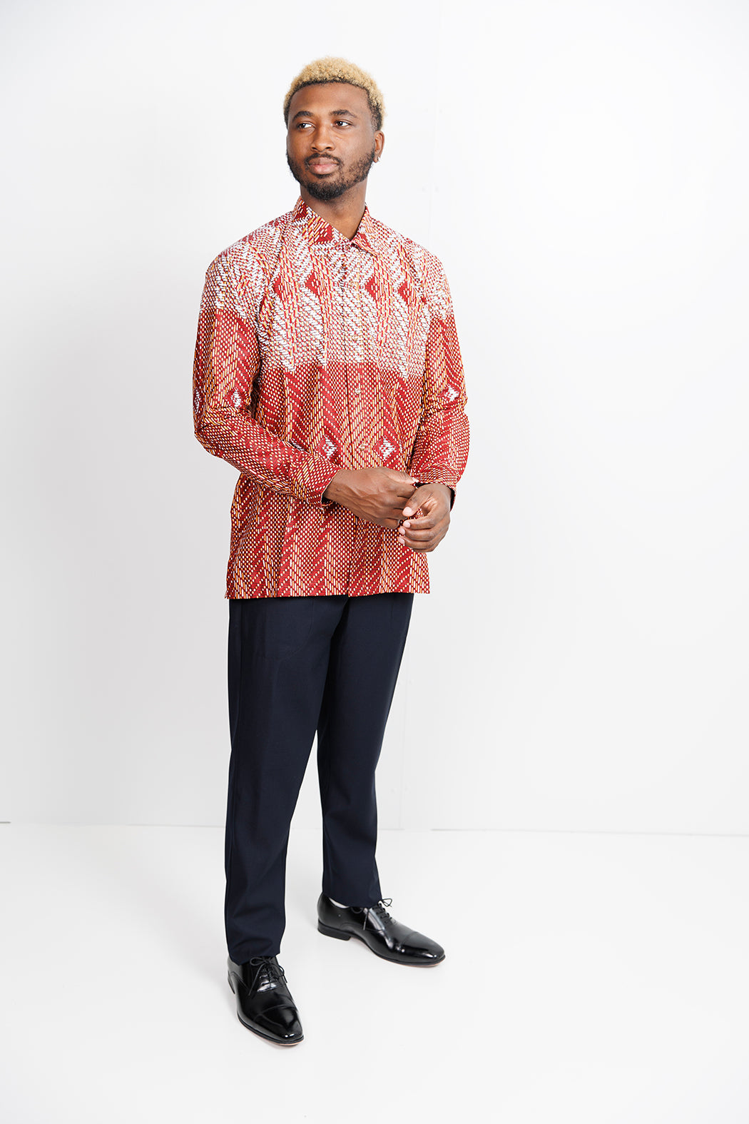 Deep Print Dress Shirt