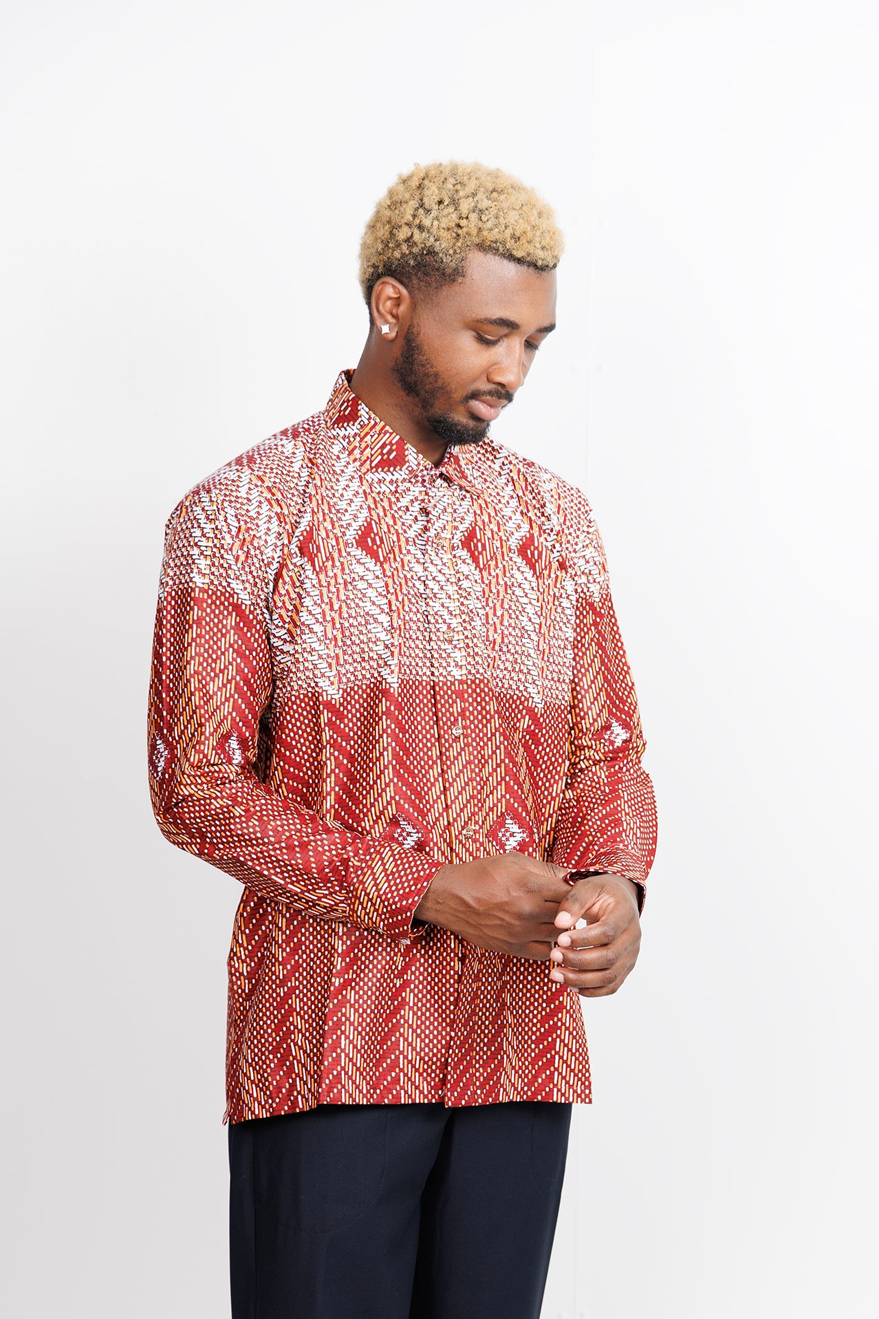 Deep Print Dress Shirt