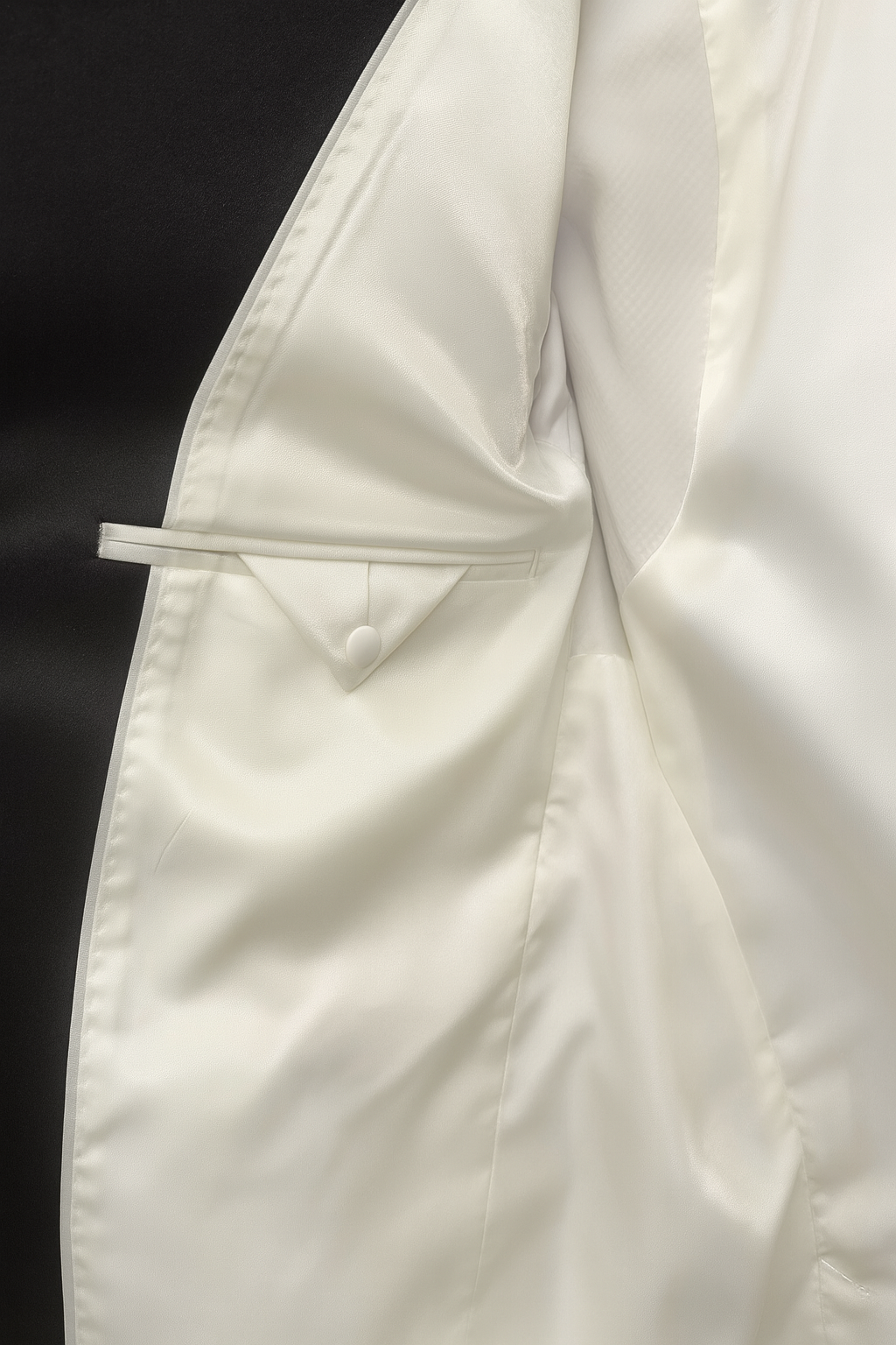 The Ivory Prestige Contrast Tuxedo Jacket