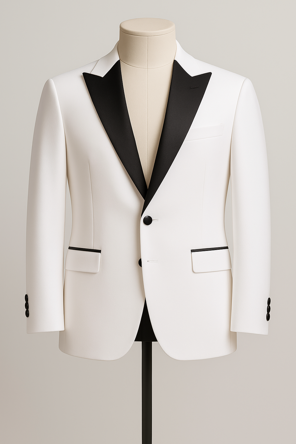 The Ivory Prestige Contrast Tuxedo Jacket