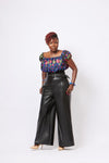 Exquiste Black Pant and Geometric Top