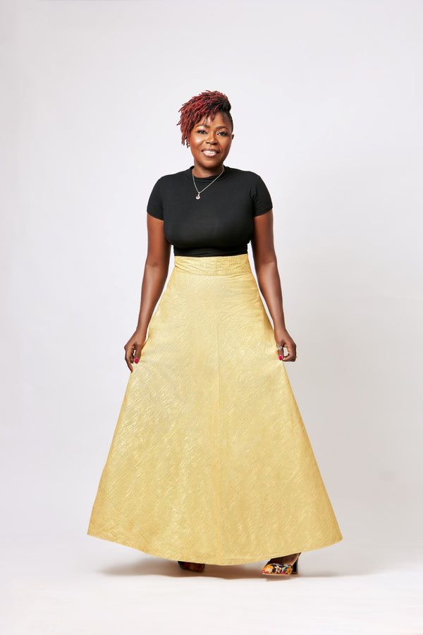 Kente Wrap Skirt (Yellow)