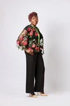 Exquiste Black Pant and Florist Top
