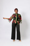 Exquiste Black Pant and Florist Top