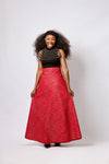 Kente Wrap Skirt (Red)