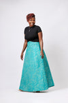 Kente Wrap Skirt (Light Blue)