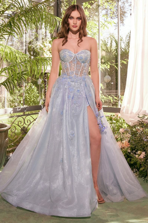 Tulle Daisy Asymmetric A-Line Gown