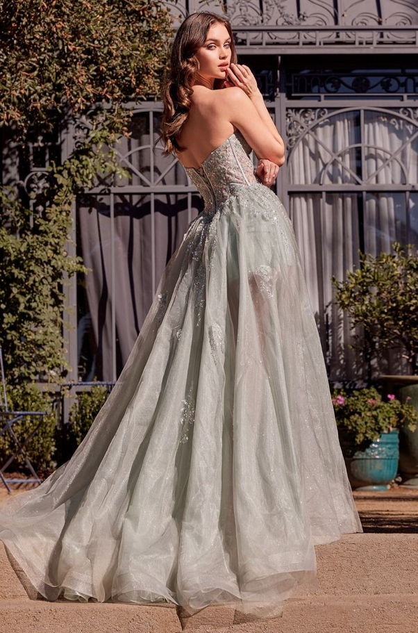 Tulle Daisy Asymmetric A-Line Gown