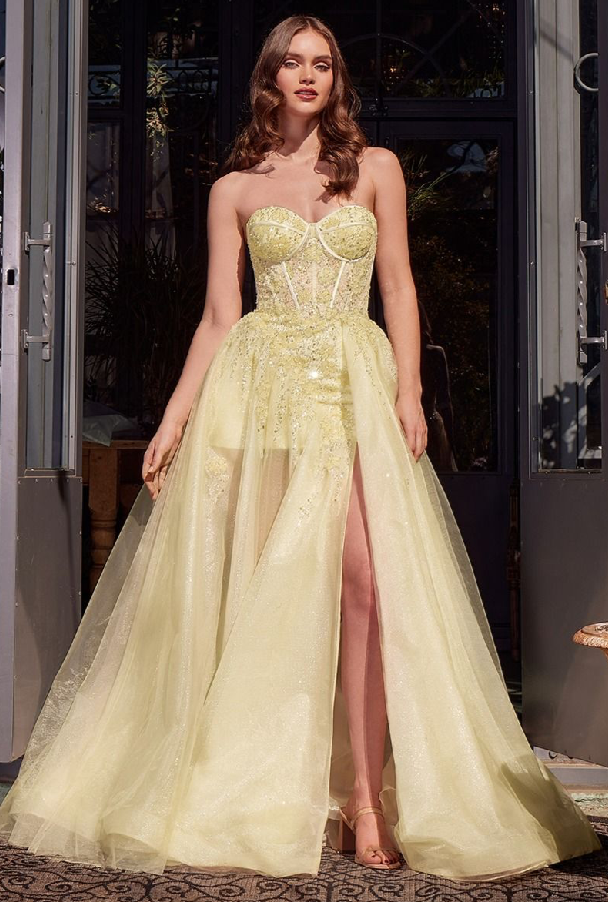 Tulle Daisy Asymmetric A-Line Gown
