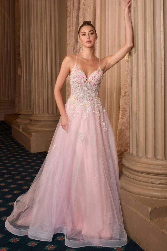 Sheer Enchanted Ball Gown