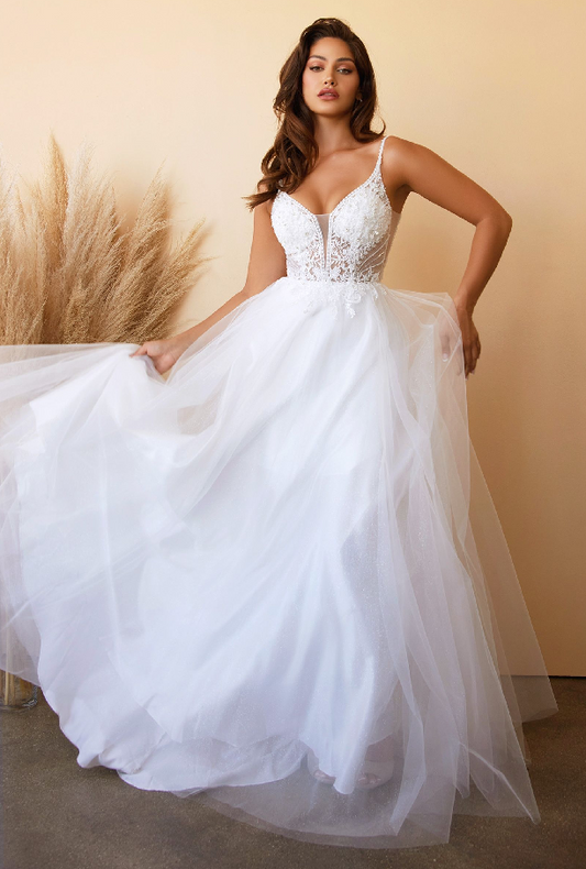 Layered Tulle A-Line Bridal Gown