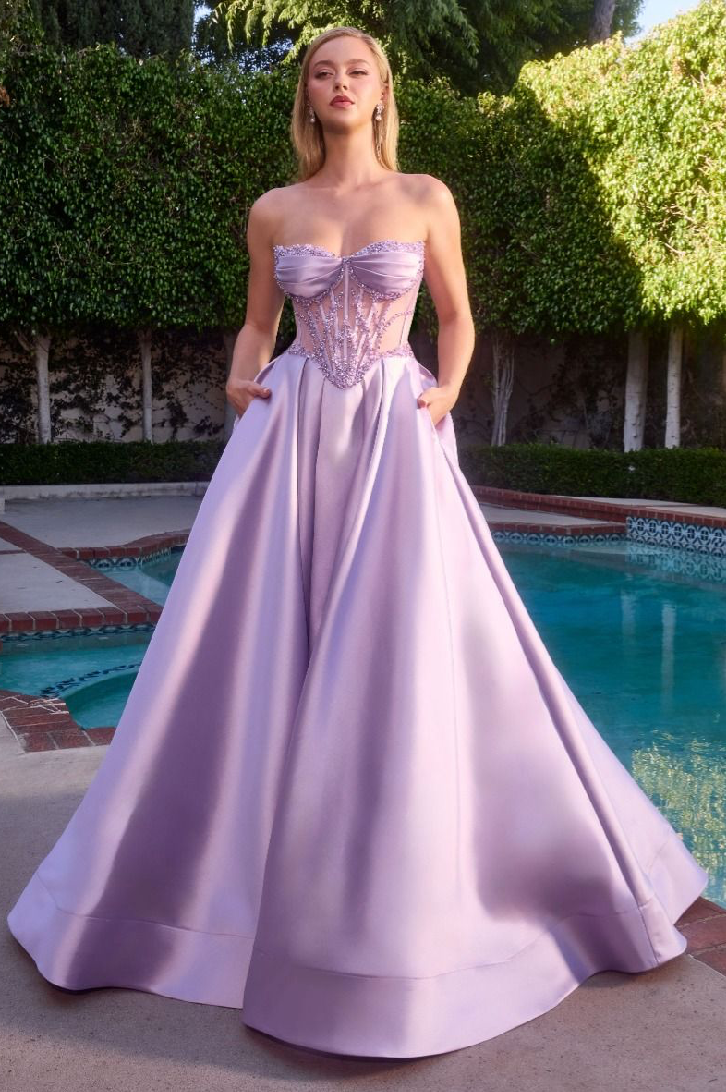 Pleated Sweetheart Ball Gown