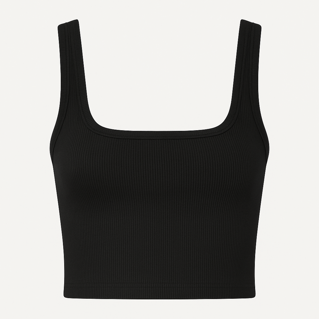 Cropped Fitted Tank Top