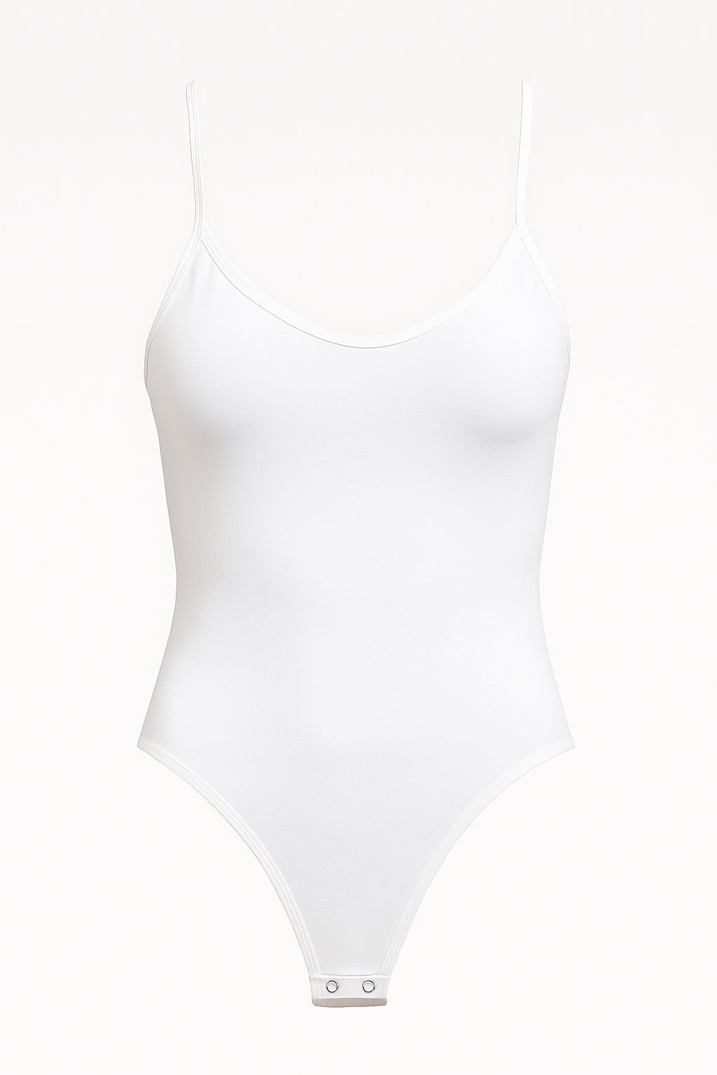 Essential White Spaghetti Strap Bodysuit