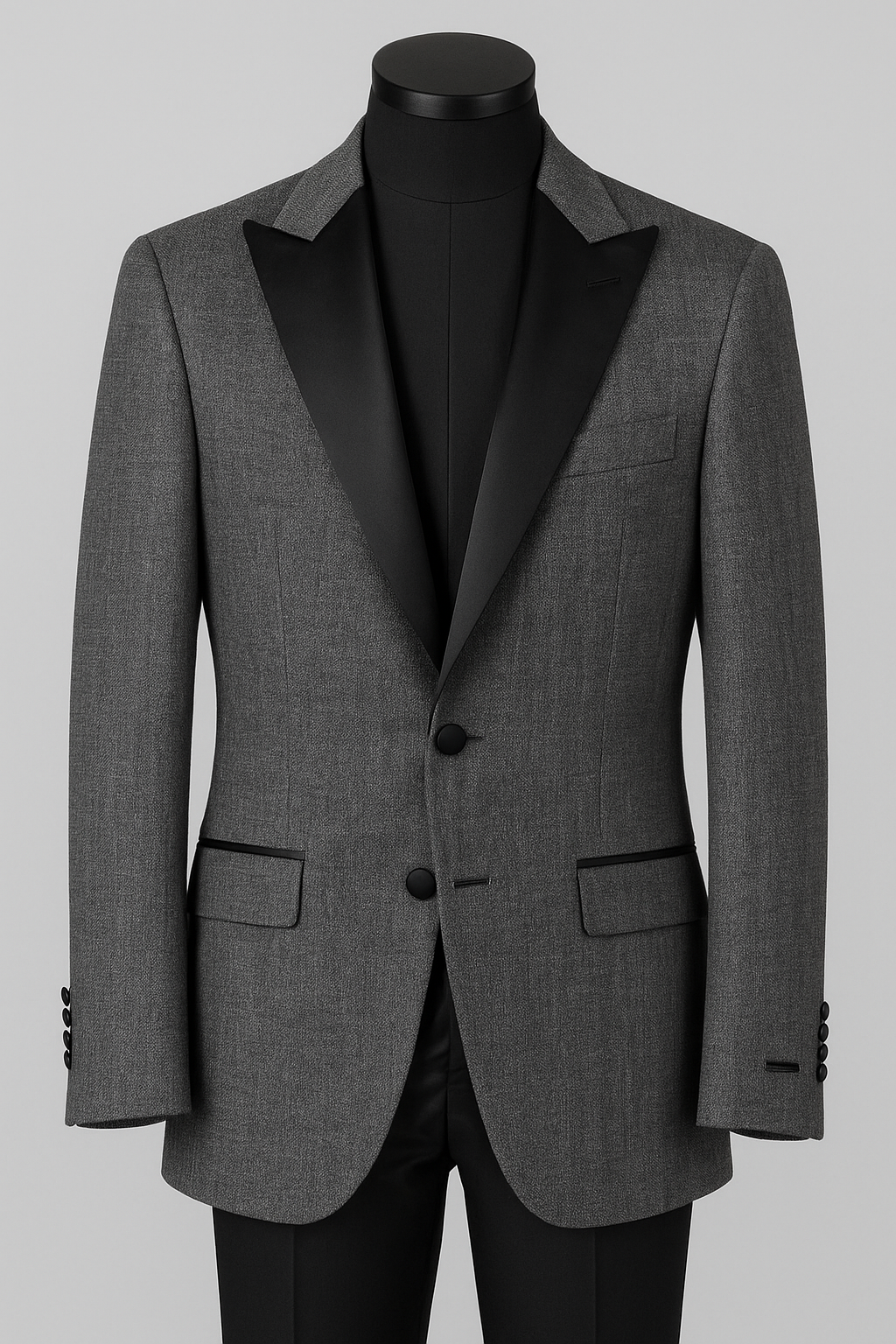 The Slate Royale Satin-Contrast Tuxedo Jacket