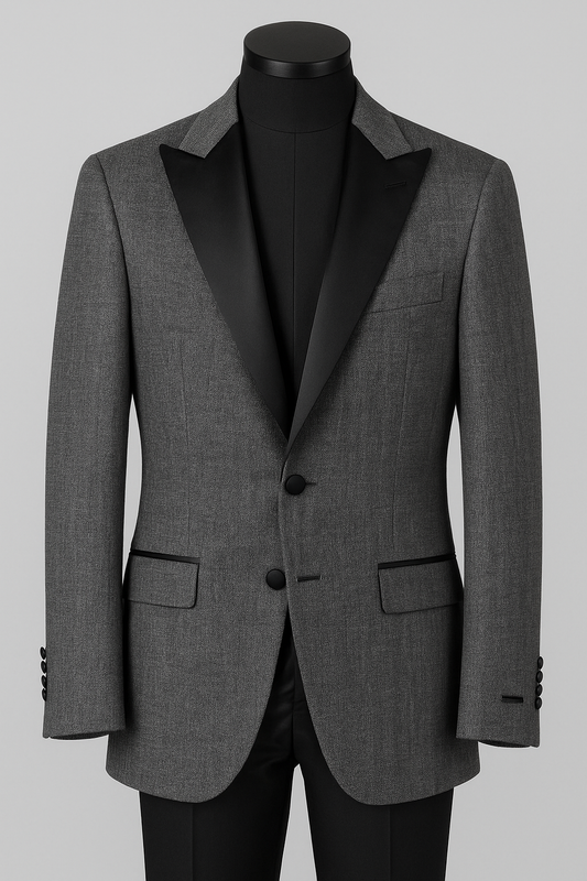 The Slate Royale Satin-Contrast Tuxedo Jacket