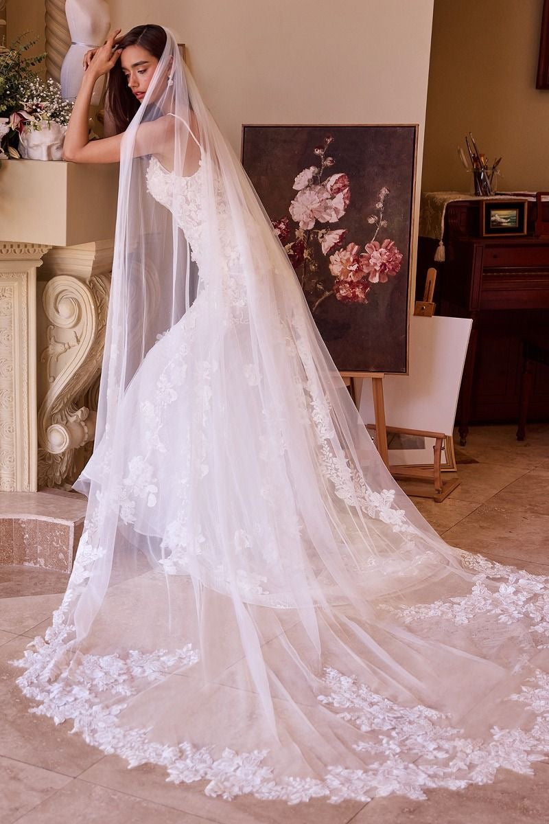 Floral Trim Veil