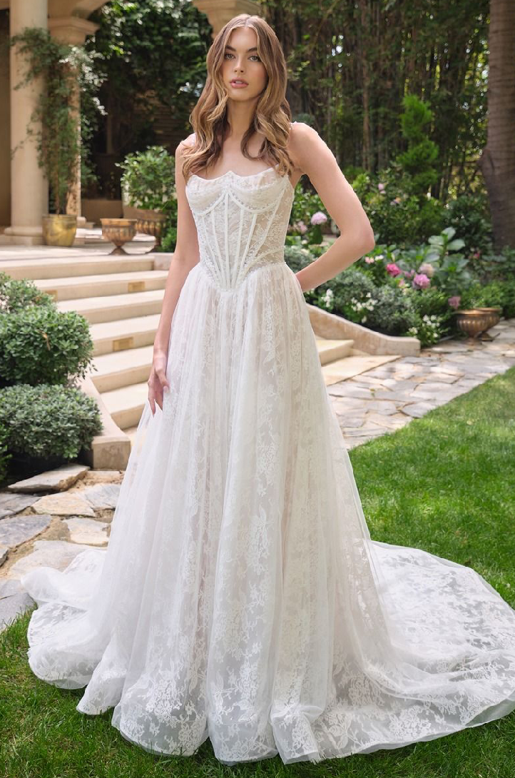 Garden Romance Lace A-Line Wedding Gown