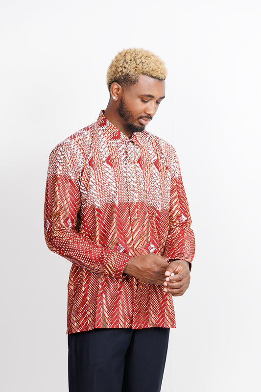Deep Print Dress Shirt