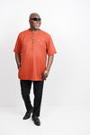 Simple Orange BlackPants Kaftan